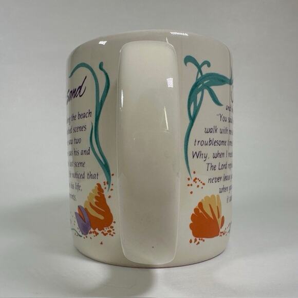 American Greetings Designer Collection Coffee Mug/Cup Footprints in the Sand - Picture 7 of 12